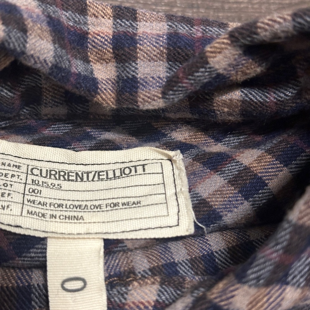 Current/Elliott Plaid Button Down Top - image 3